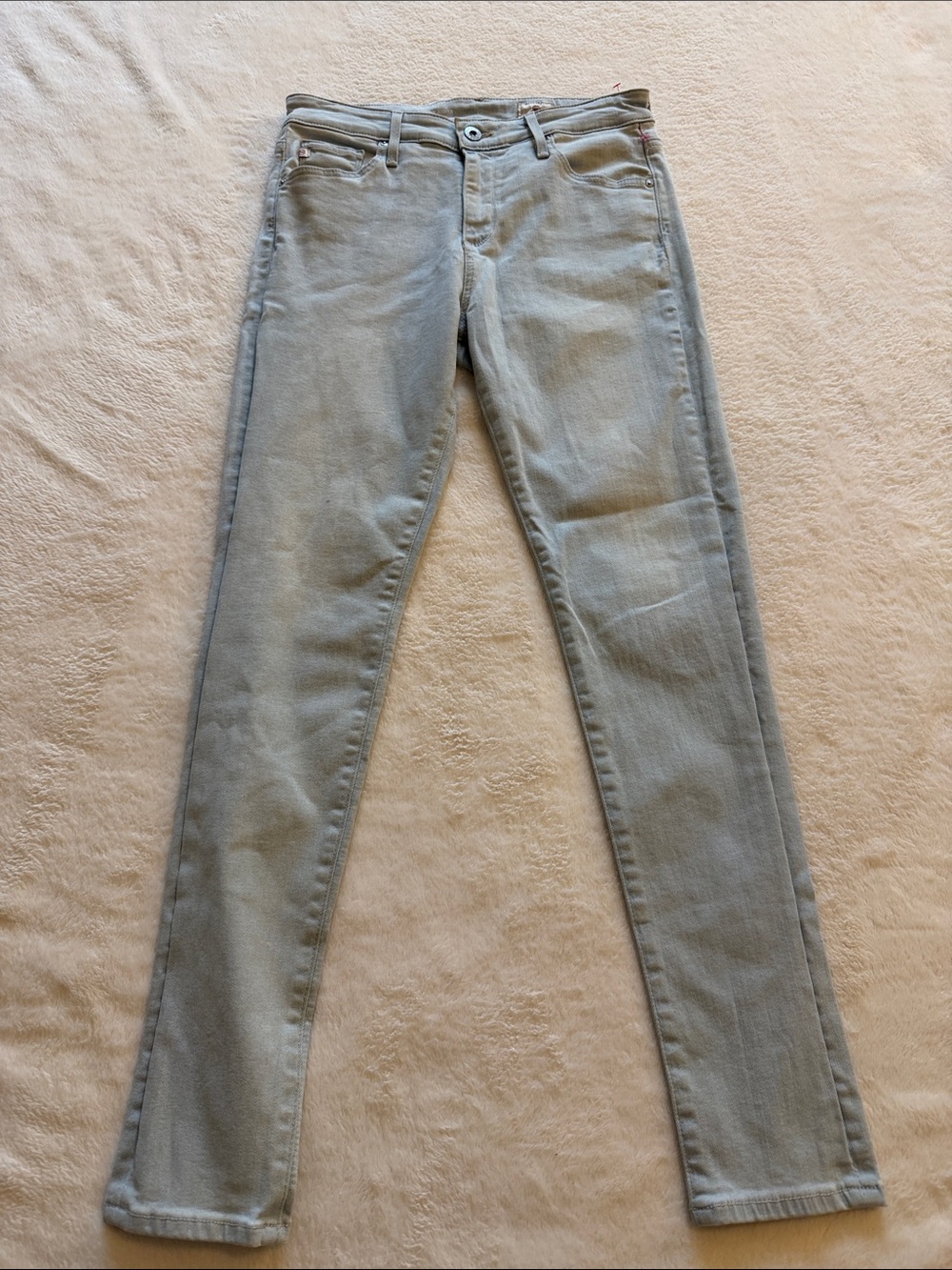 AG Adriano Goldschmied Women's Light Gray Skinny Jeans